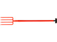Polet spitvork 18cm 4 tanden + steel 85cm holle fiber