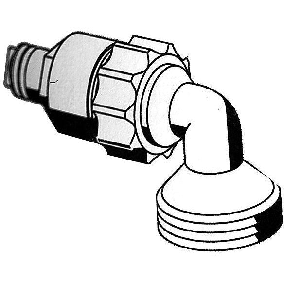 Spoeladapter quick Schell 3/4" chroom, koppelingen — SKU DESCO-65939