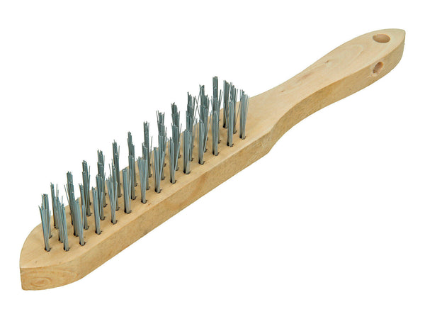 Sam brosse métallique 3 rangées avec poignee en bois