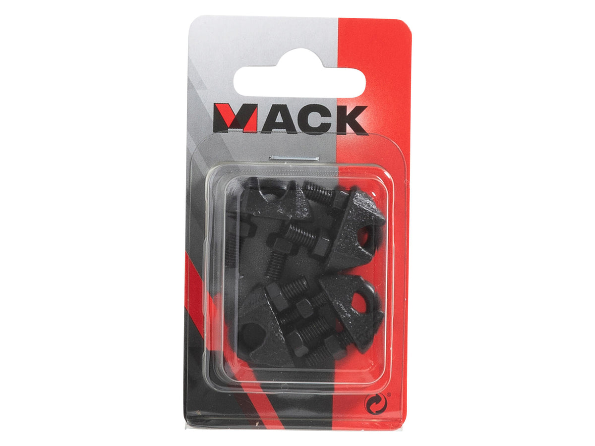 Mack staaldraadklem 6mm verzinkt zwart 4 stuks