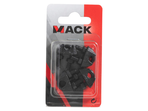 Mack staaldraadklem 6mm verzinkt zwart 4 stuks