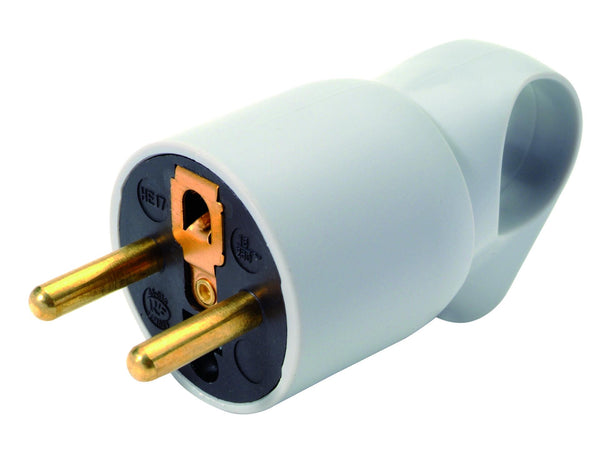 Legrand stekker met oog 16A grijs