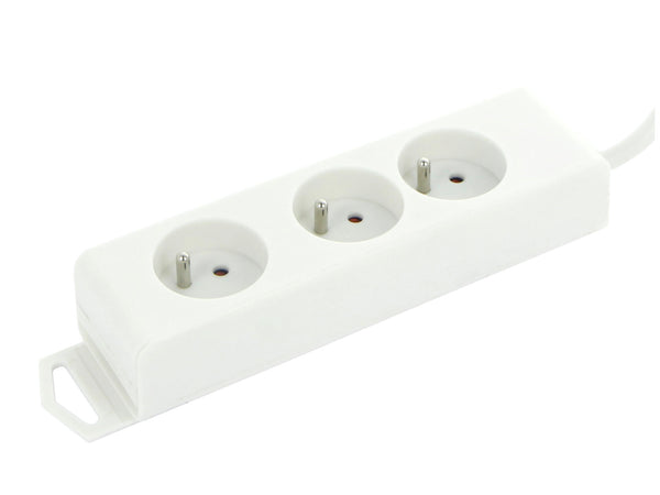 Profile Bloc multiprise 3x avec câble 1,5m blanc
