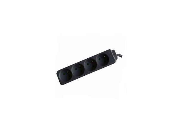 Profile bloc multiprise 4x avec câble 60cm noir