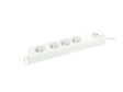 Profile stekkerdoos 4x met schakelaar en kabel 5m wit