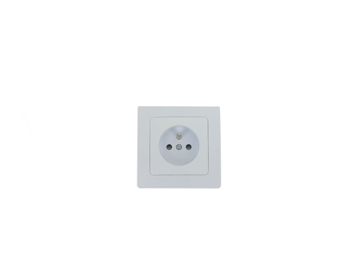 Profile stopcontact met penaarde mat wit, opbouw stopcontacten — SKU COLOS-1095098, EAN 5412748797299