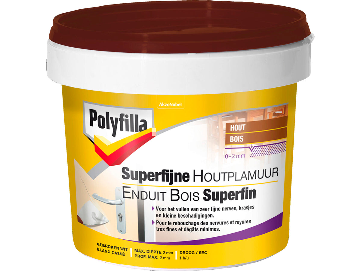 Polyfilla superfijne houtplamuur 500g gebroken wit