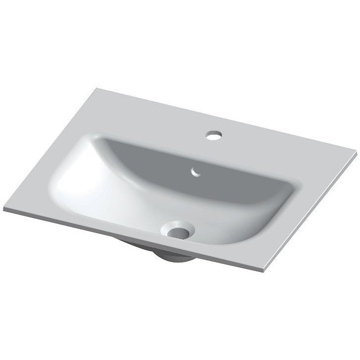 Tablet form/alano 60CM 1 lavabo kunstmarmer wit