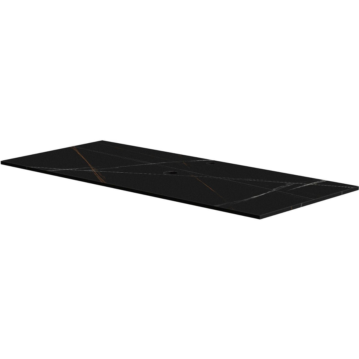 TABLET KERAMISCH MARMER PURO B120 H1,2 1AFVOERGAT/KRAANGAT BAMBOO BLACK