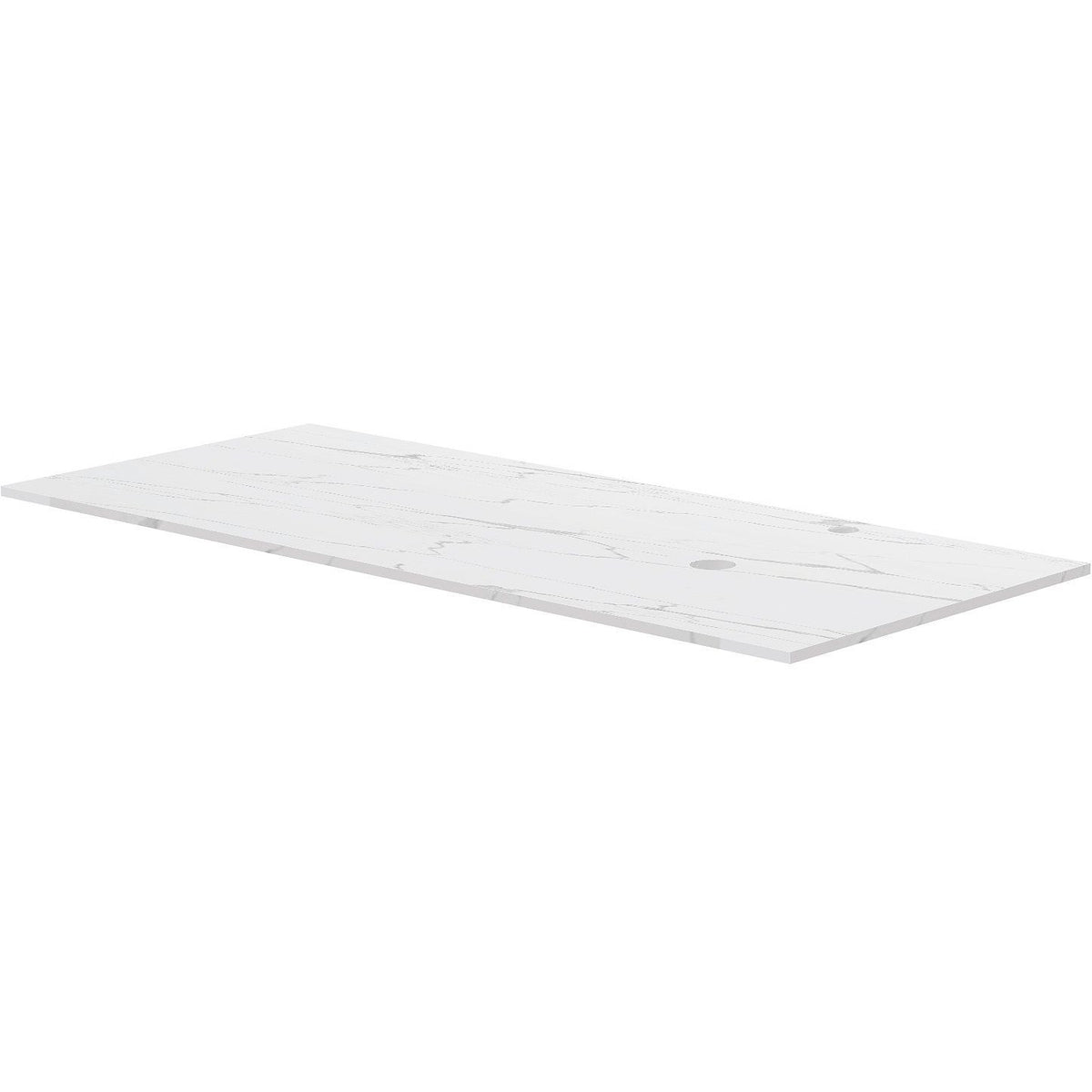 TABLET KERAMISCH MARMER PURO B120 H1,2 1AFVOERGAT/KRAANGAT RECHTS WHITE CALACATTA