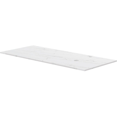 TABLET KERAMISCH MARMER PURO B120 H1,2 1AFVOERGAT/KRAANGAT RECHTS WHITE CALACATTA