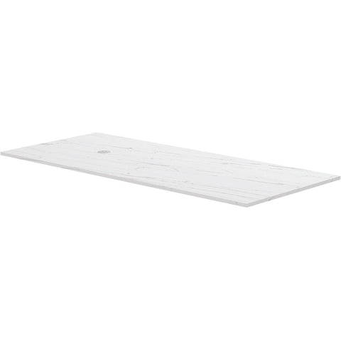 TABLET KERAMISCH MARMER PURO B120 H1,2 1AFVOERGAT LINKS WHITE CALACATTA