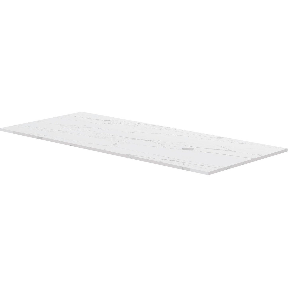 TABLET KERAMISCH MARMER PURO B120 H1,2 1AFVOERGAT RECHTS WHITE CALACATTA