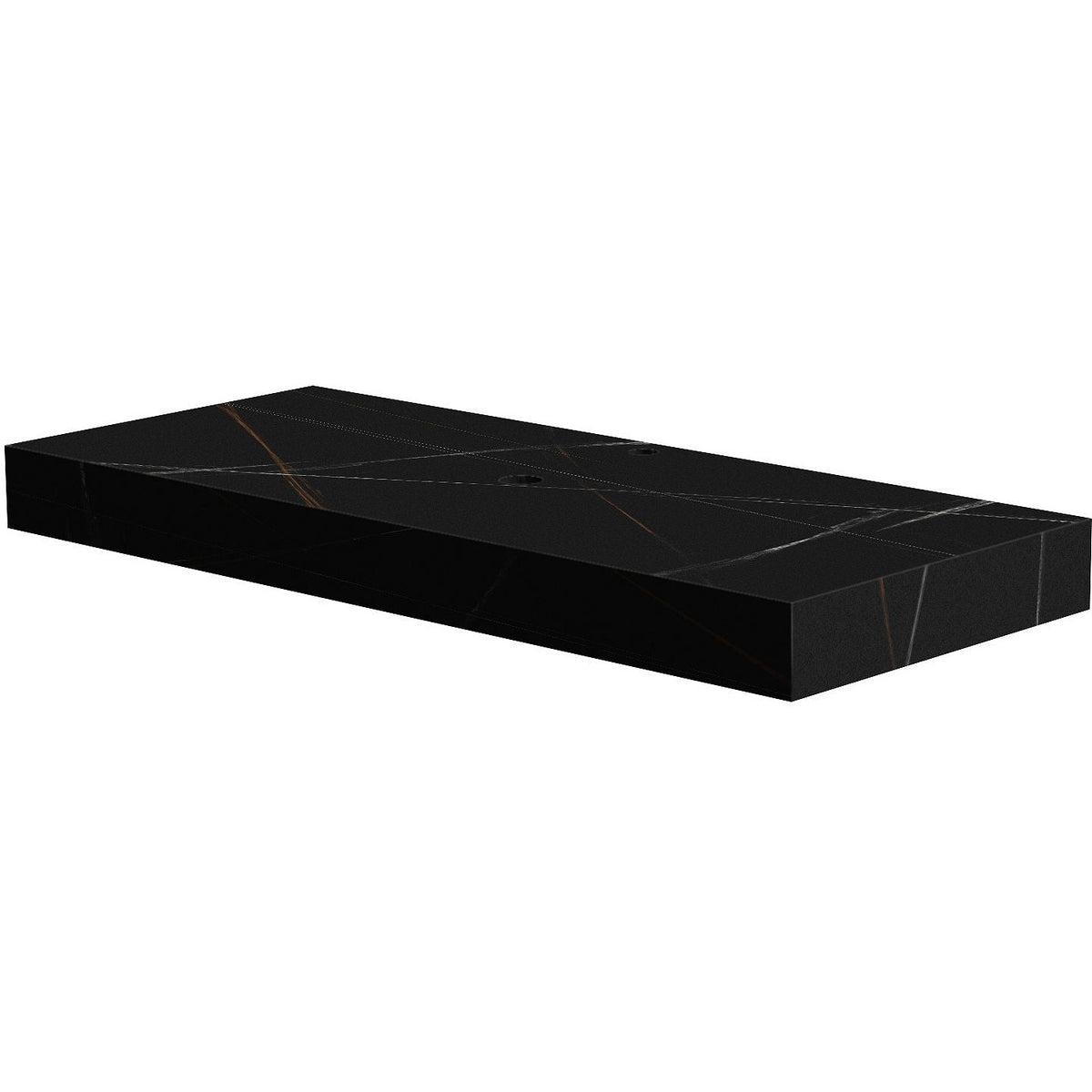 TABLET KERAMISCH MARMER PURO B120 H10 1AFVOERGAT/KRAANGAT BAMBOO BLACK