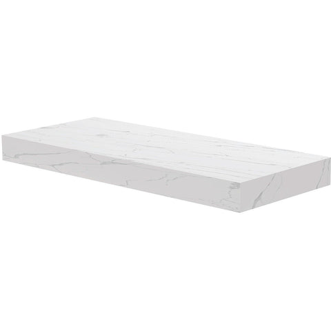 TABLET KERAMISCH MARMER PURO B120 H10 1AFVOERGAT LINKS WHITE CALACATTA