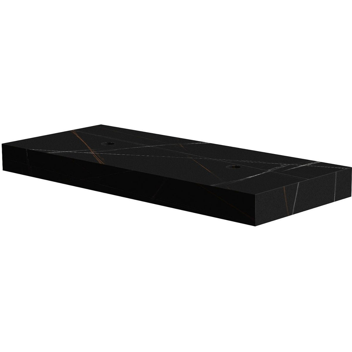TABLET KERAMISCH MARMER PURO B120 H10 2AFVOERGATEN BAMBOO BLACK