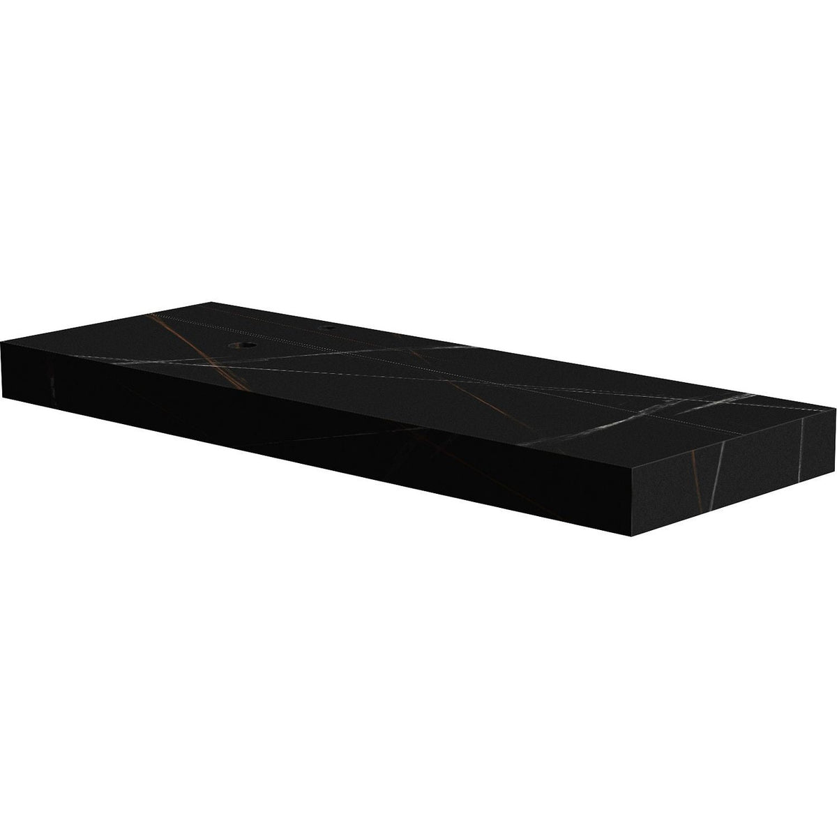 TABLET KERAMISCH MARMER PURO B140 H10 1AFVOERGAT/KRAANGAT LINKS BAMBOO BLACK