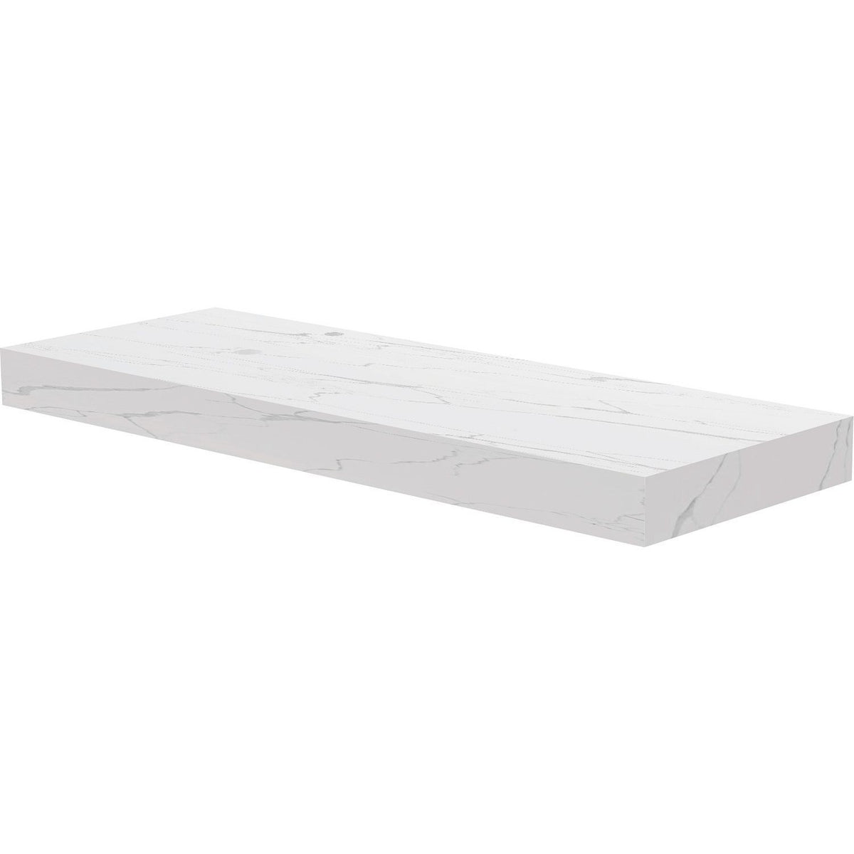 TABLET KERAMISCH MARMER PURO B140 H10 1AFVOERGAT/KRAANGAT LINKS WHITE CALACATTA