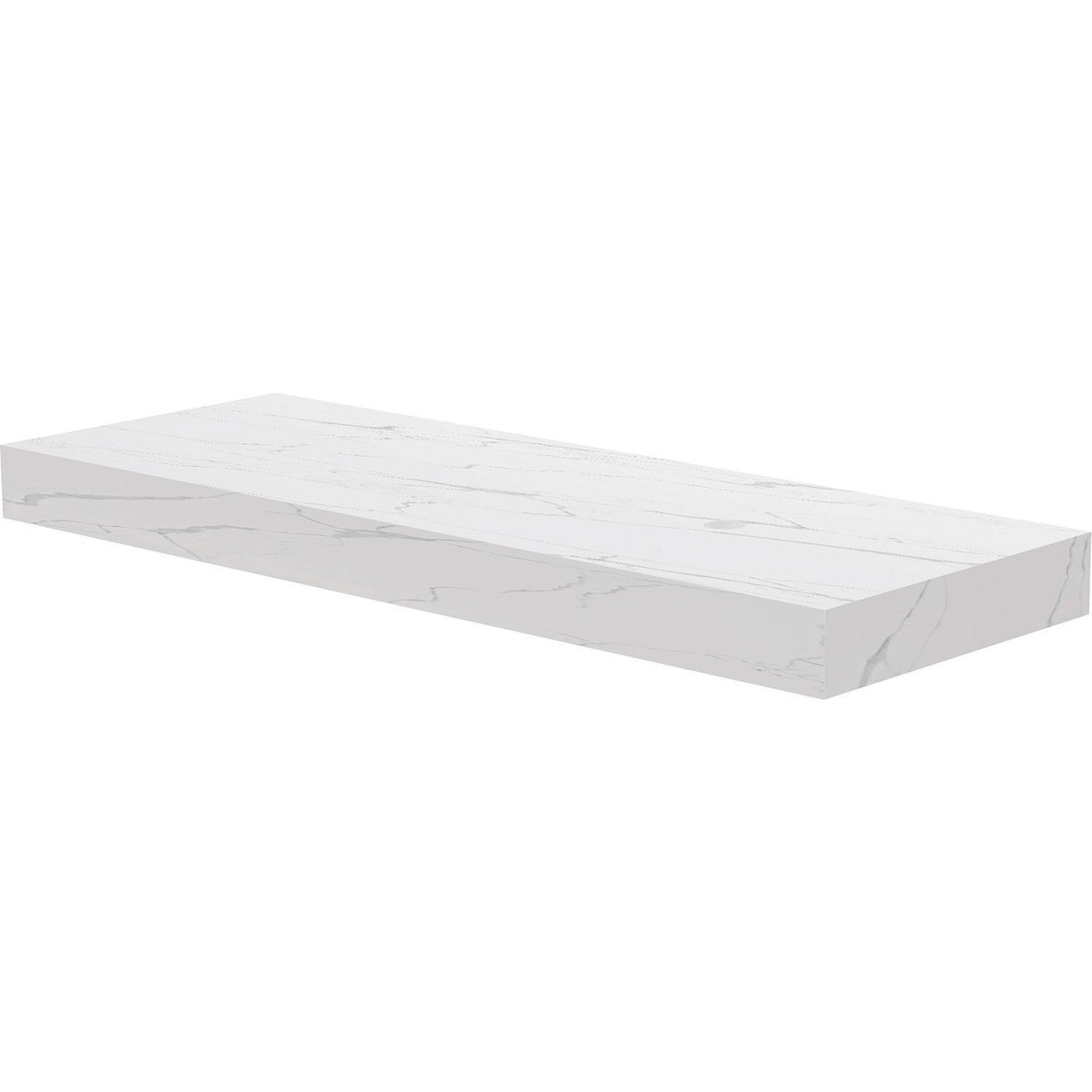 TABLET KERAMISCH MARMER PURO B140 H10 1AFVOERGAT RECHTS WHITE CALACATTA