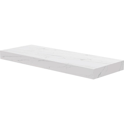TABLET KERAMISCH MARMER PURO B140 H10 1AFVOERGAT RECHTS WHITE CALACATTA