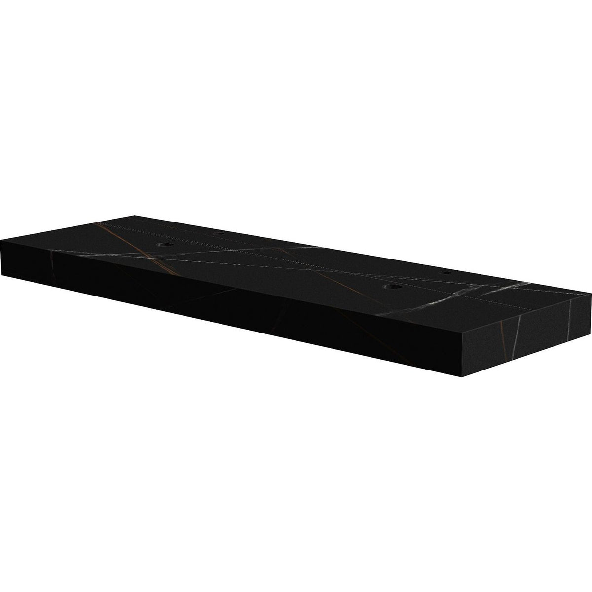 TABLET KERAMISCH MARMER PURO B160 H10 2AFVOERGATEN/KRAANGATEN BAMBOO BLACK