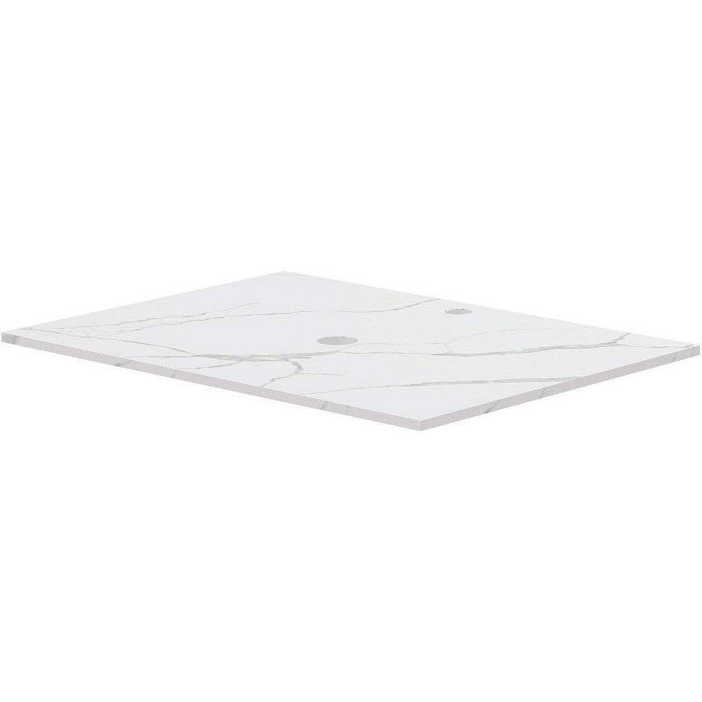 Tablet Keramisch MARMER puro B70 H1,2 1 afvoergat/kraangat white calacatta