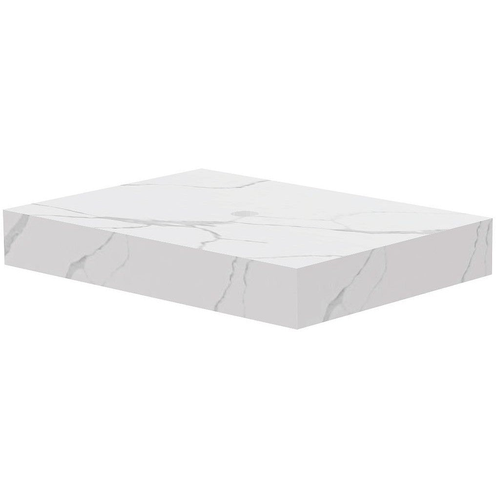 Tablet Keramisch MARMER puro B70 H10 1AFVOERGAT white calacatta