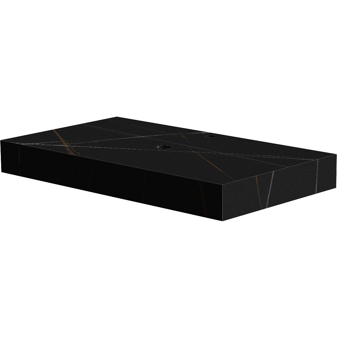 TABLET KERAMISCH MARMER PURO B90 H10 1AFVOERGAT/KRAANGAT BAMBOO BLACK