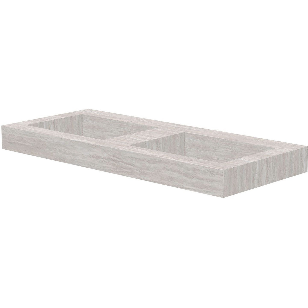 Tablet Keramisch MARMER puro dubbel lavabo S B120 H10 zonder kraangat travertin new