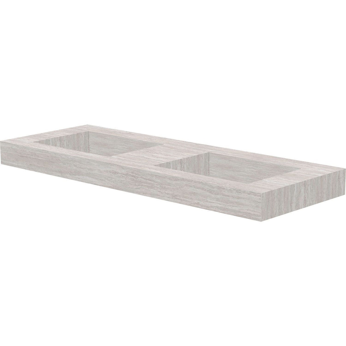 Tablet Keramisch MARMER puro dubbele lavabo S B140 H10 zonder kraangat travertin new