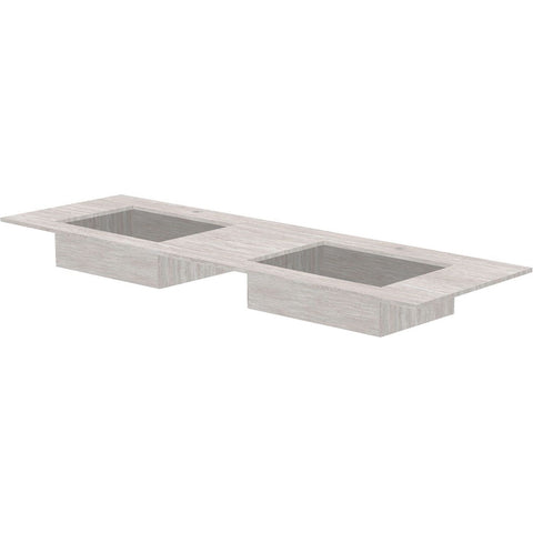 Tablet Keramisch MARMER puro dubbele lavabo S B160 H1,2 +kraangaten travertin new