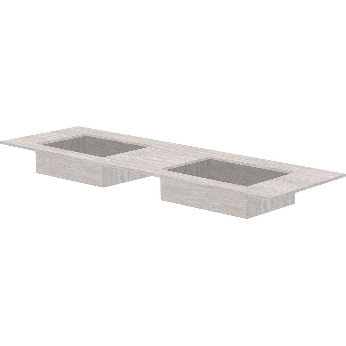 Tablet Keramisch MARMER puro dubbele lavabo S B160 H1,2 zonder kraangat travertin new