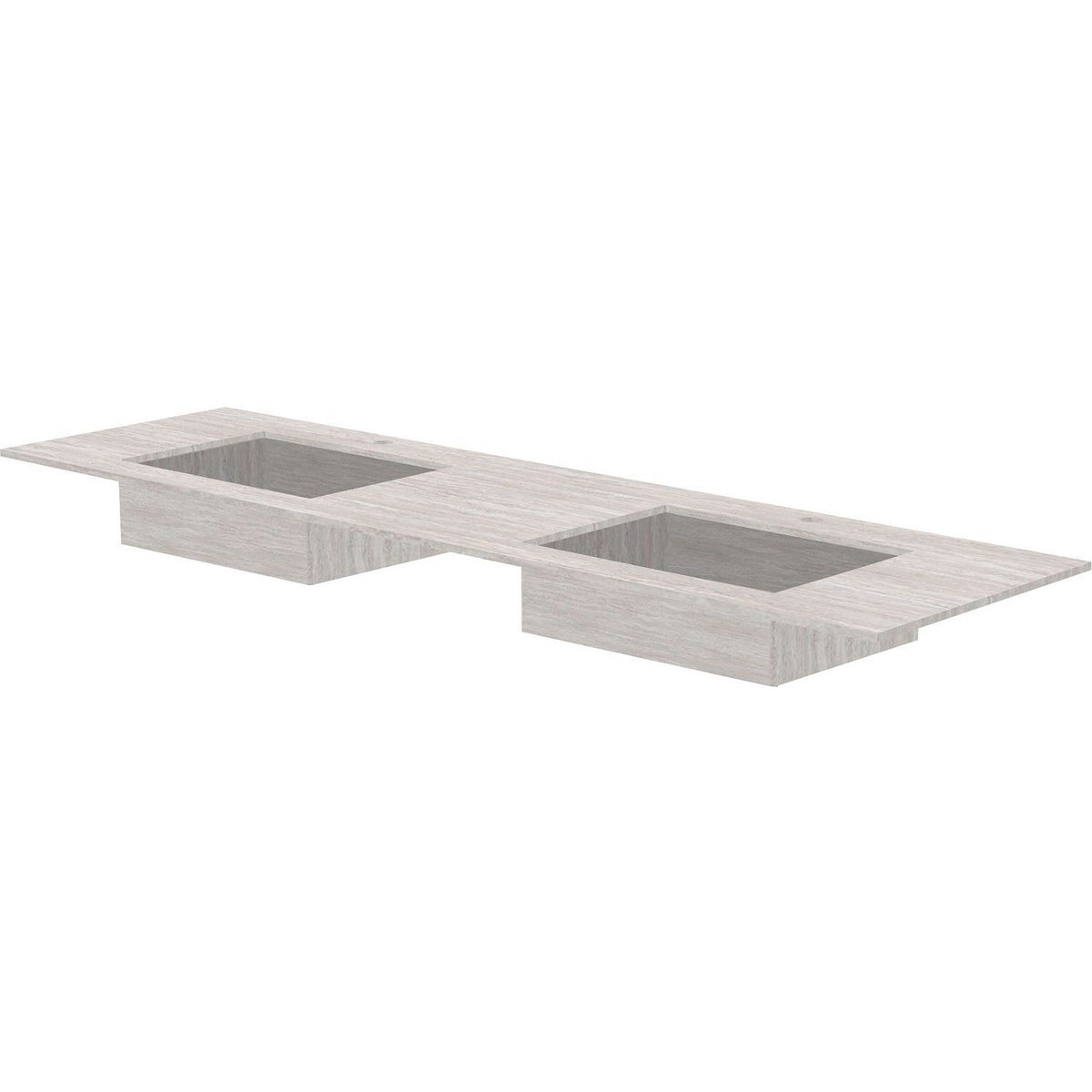 Tablet Keramisch MARMER puro dubbele lavabo S B180 H1,2 +kraangaten travertin new