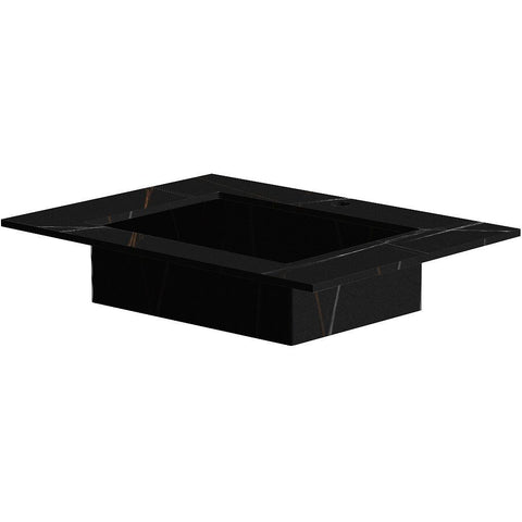 TABLET KERAMISCH MARMER PURO LAVABO S B70 H1,2 1KRAANGAT BAMBOO BLACK