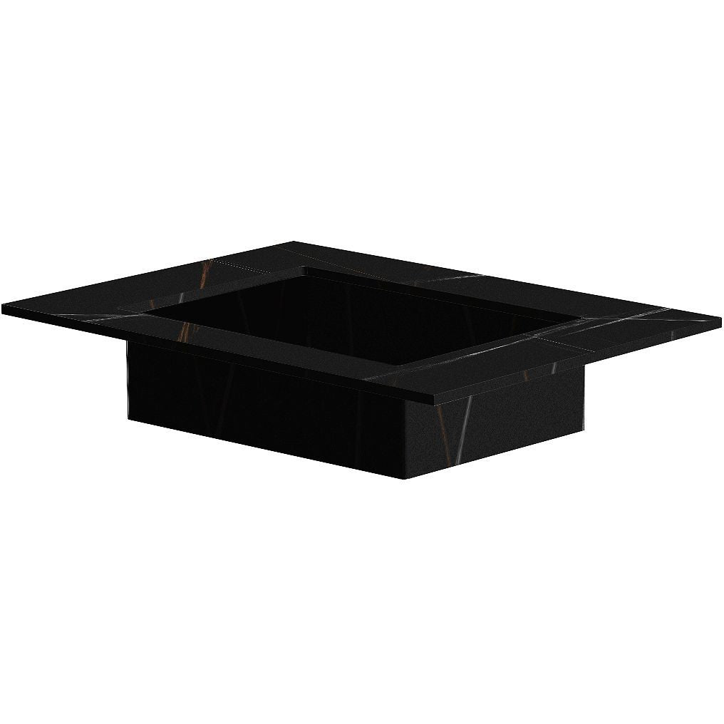 TABLET KERAMISCH MARMER PURO LAVABO S B70 H1,2 ZONDER KRAANGAT BAMBOO BLACK