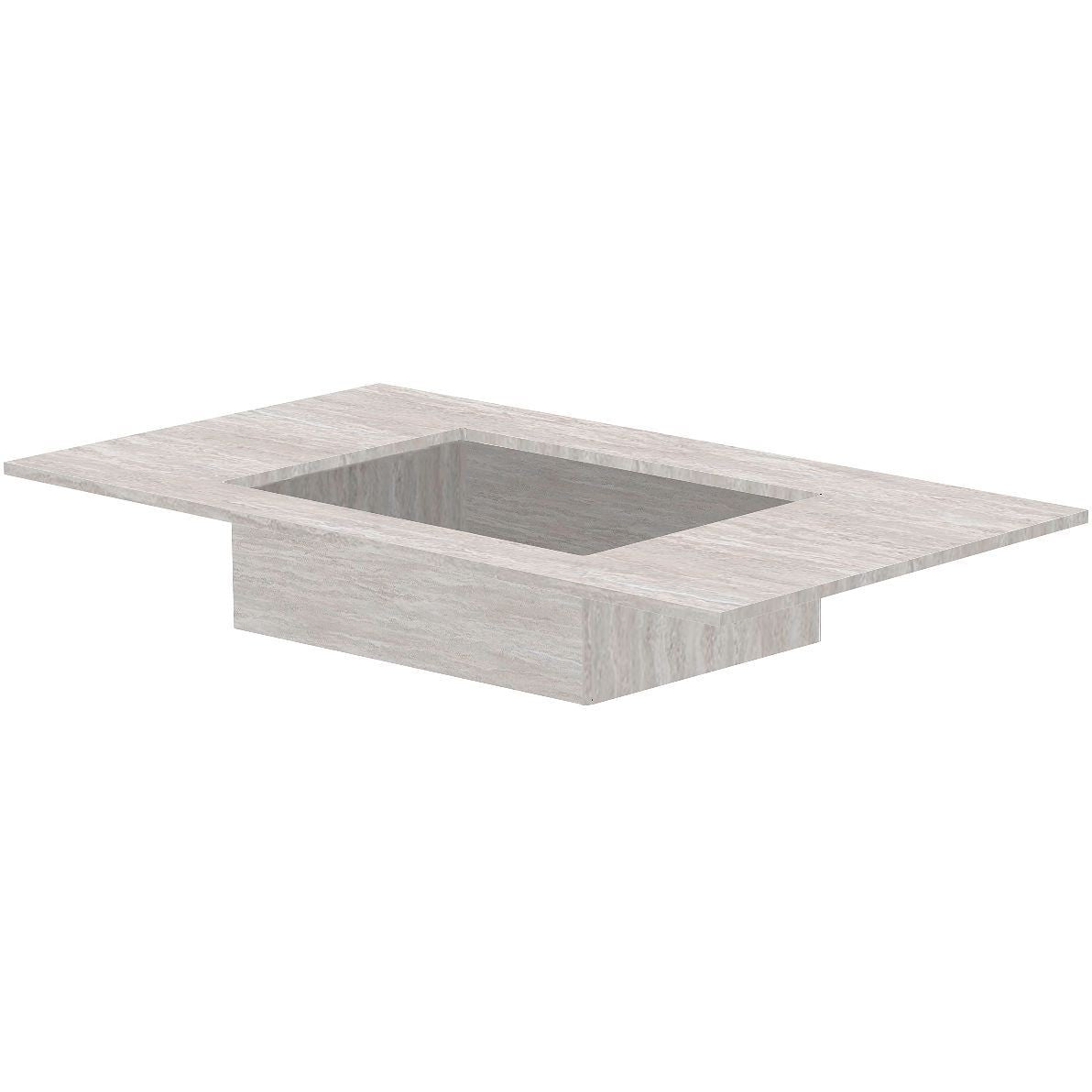 Tablet Keramisch MARMER puro lavabo S B90 H1,2 zonder kraangat travertin new