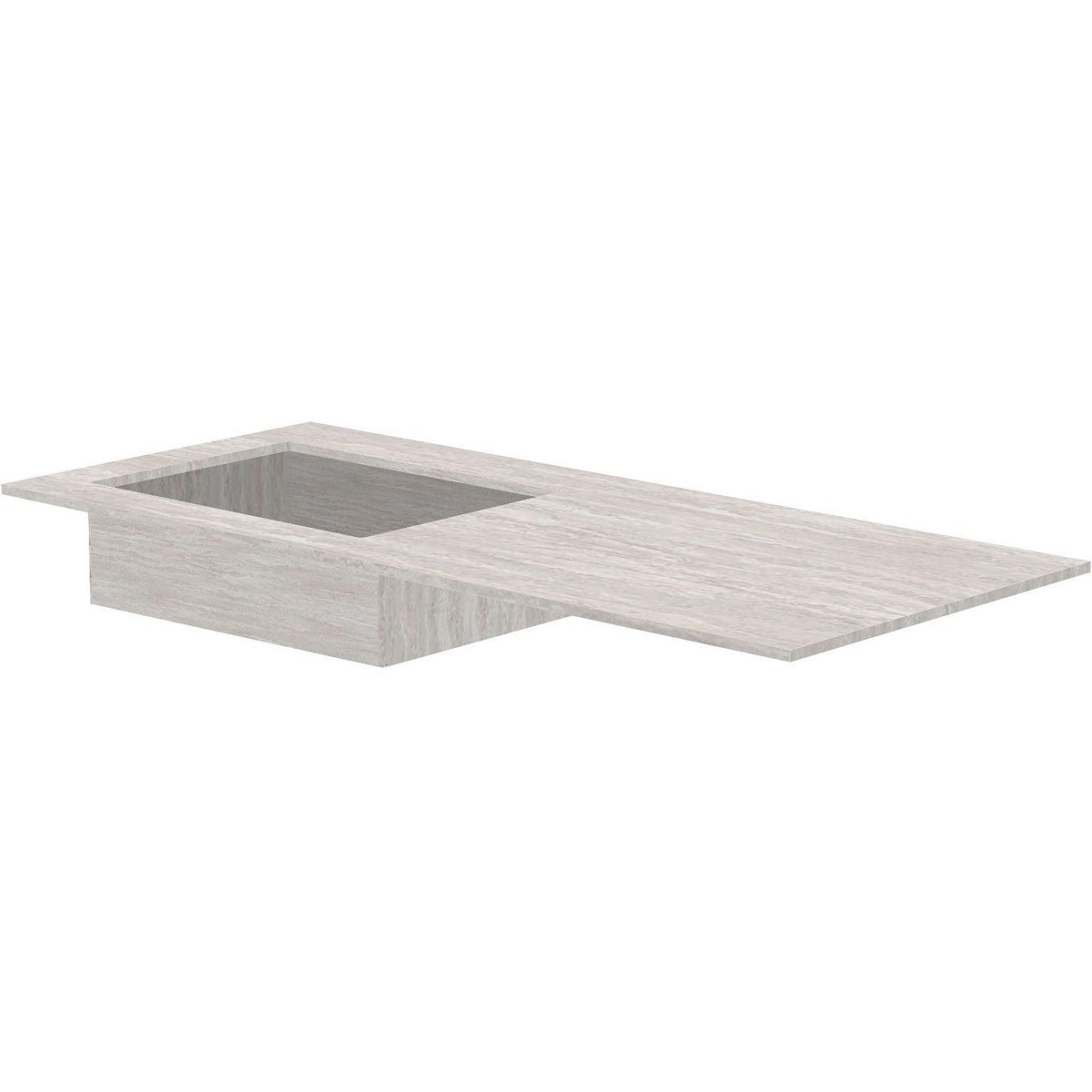 TABLET KERAMISCH MARMER PURO LAVABO S LINKS B120 H1,2 ZONDER KRAANGAT TRAVERTIN NEW