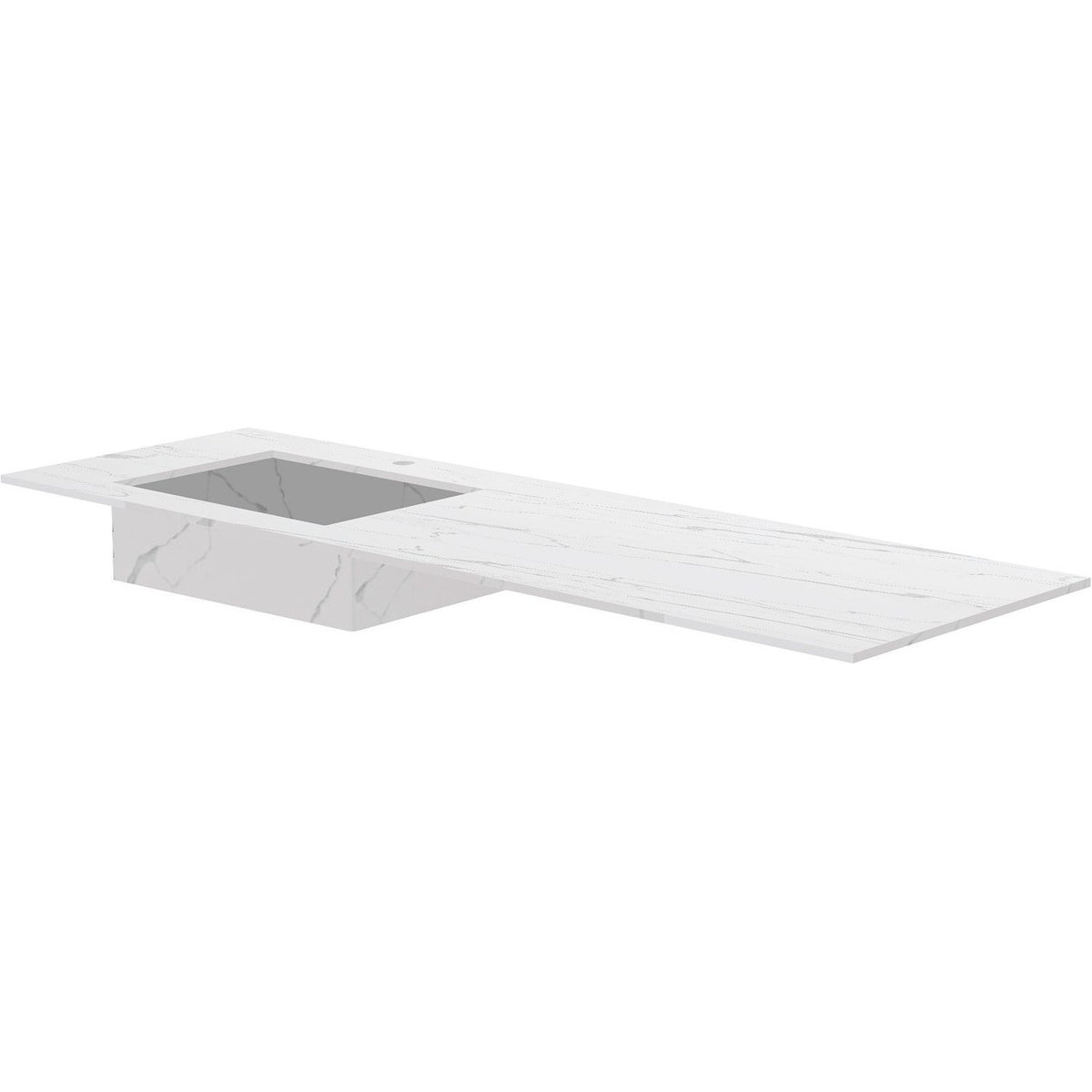 TABLET KERAMISCH MARMER PURO LAVABO S LINKS B160 H1,2 +KRAANGAT WHITE CALACATTA