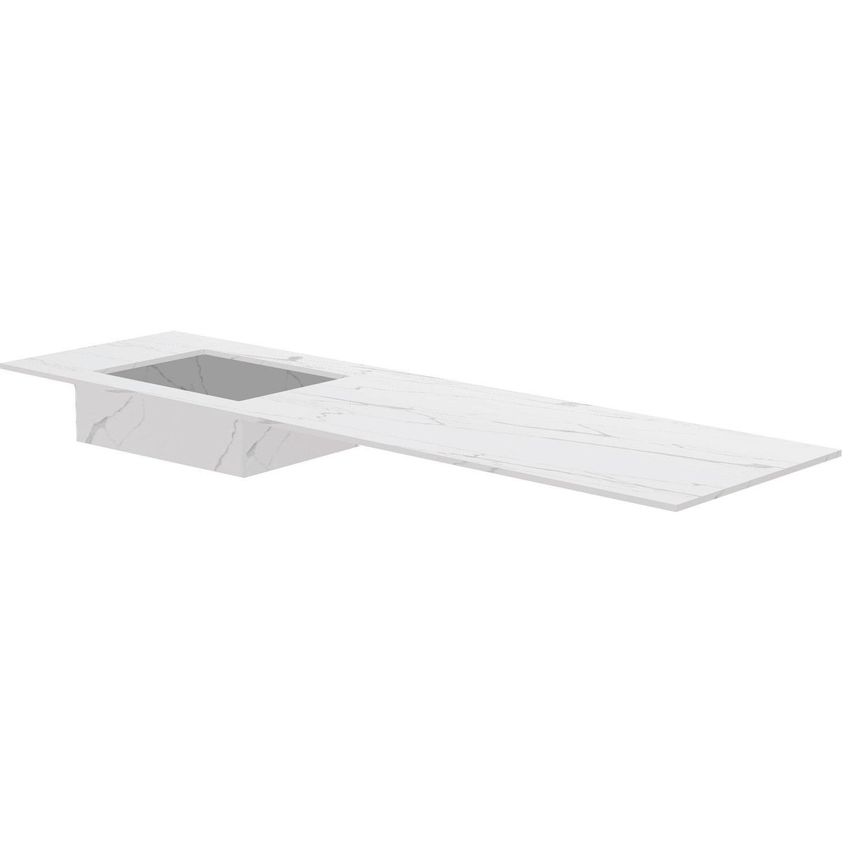 TABLET KERAMISCH MARMER PURO LAVABO S LINKS B180 H1,2 +KRAANGAT WHITE CALACATTA