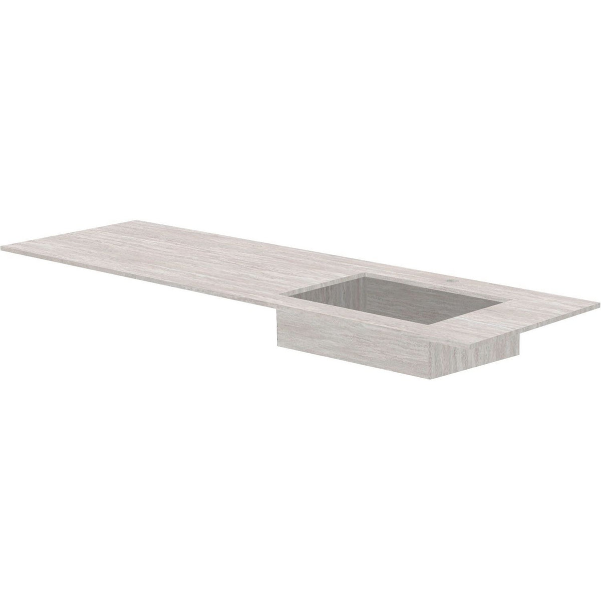 TABLET KERAMISCH MARMER PURO LAVABO S RECHTS B160 H1,2 +KRAANGAT TRAVERTIN NEW