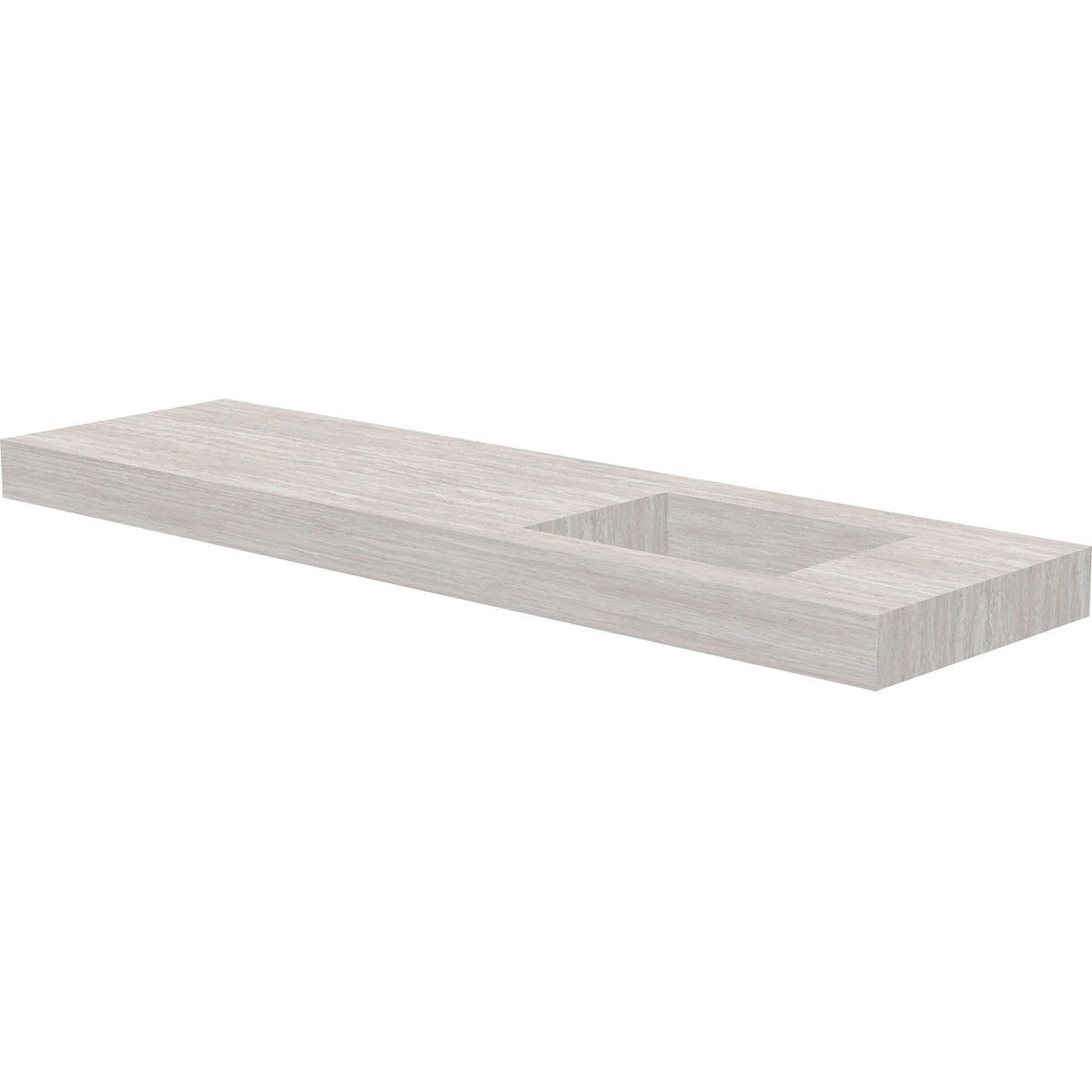 TABLET KERAMISCH MARMER PURO LAVABO S RECHTS B180 H10 ZONDER KRAANGAT TRAVERTIN NEW