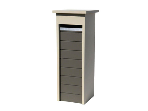 De Witte EX219 brievenbus blauwe hardsteen beige/taupe