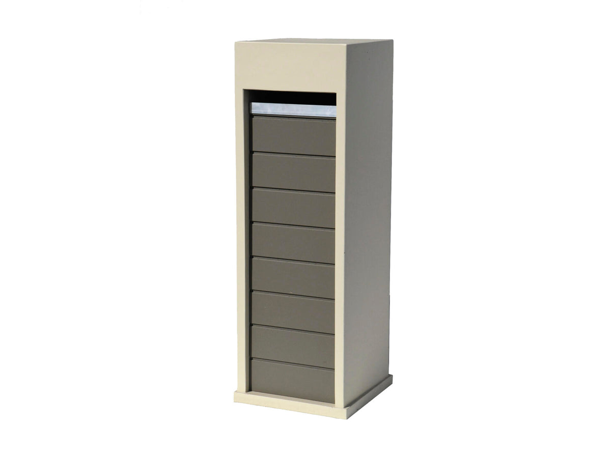 De Witte EX208 brievenbus blauwe hardsteen beige/taupe
