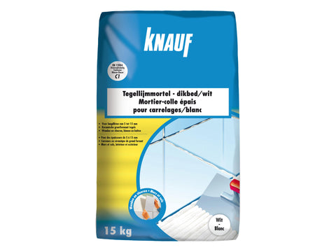 Knauf tegellijm dikbed 15kg wit