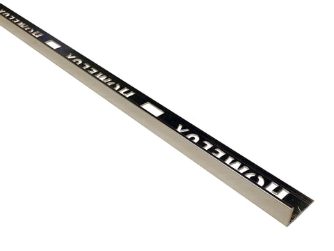 Homelux tegelprofiel recht 8mm 270cm aluminium chroom