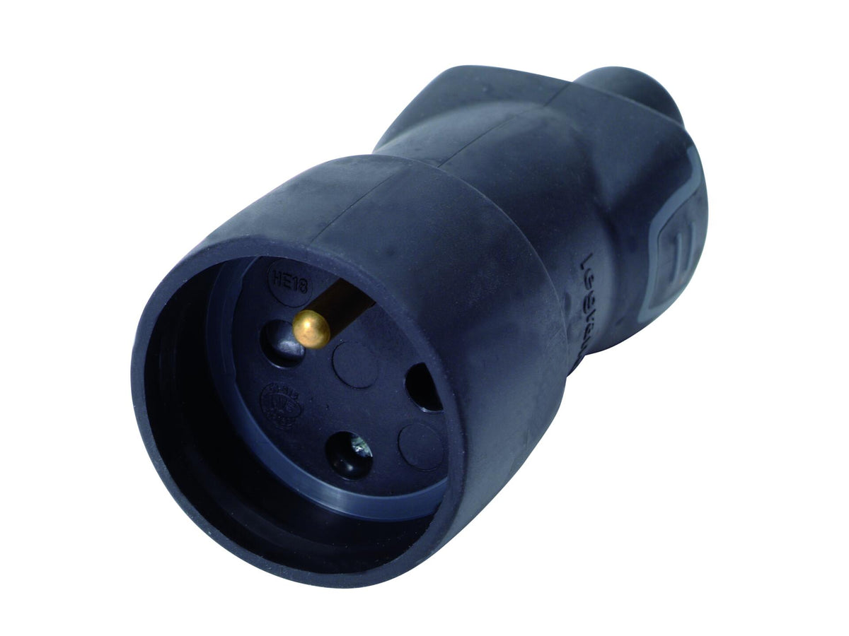 Legrand tegenstekker IP44 16A rubber zwart