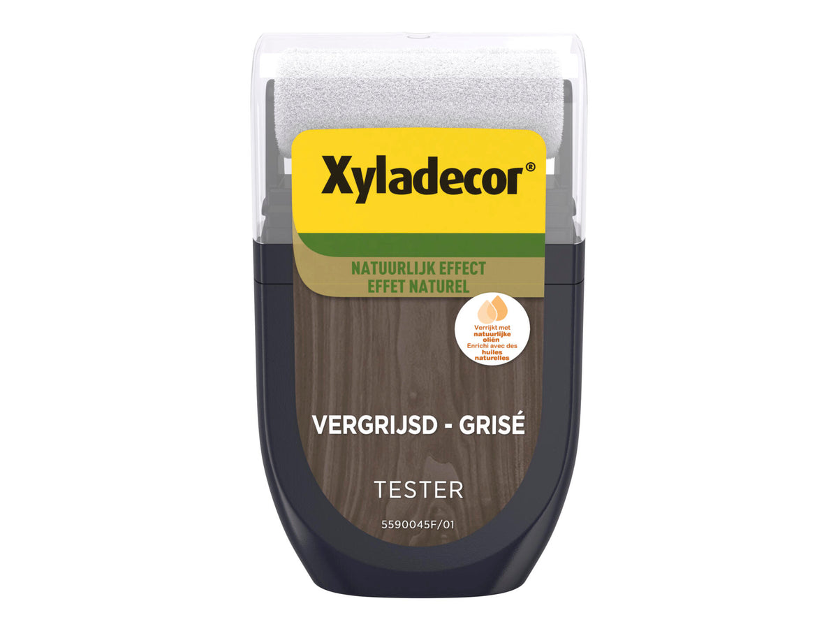 Xyladecor tester houtbeits natuurlijk effect 30ml vergrijsd