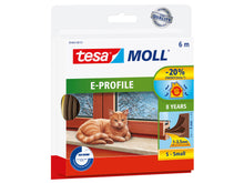 Tesa bourrelet E 6m 0,9cm brun