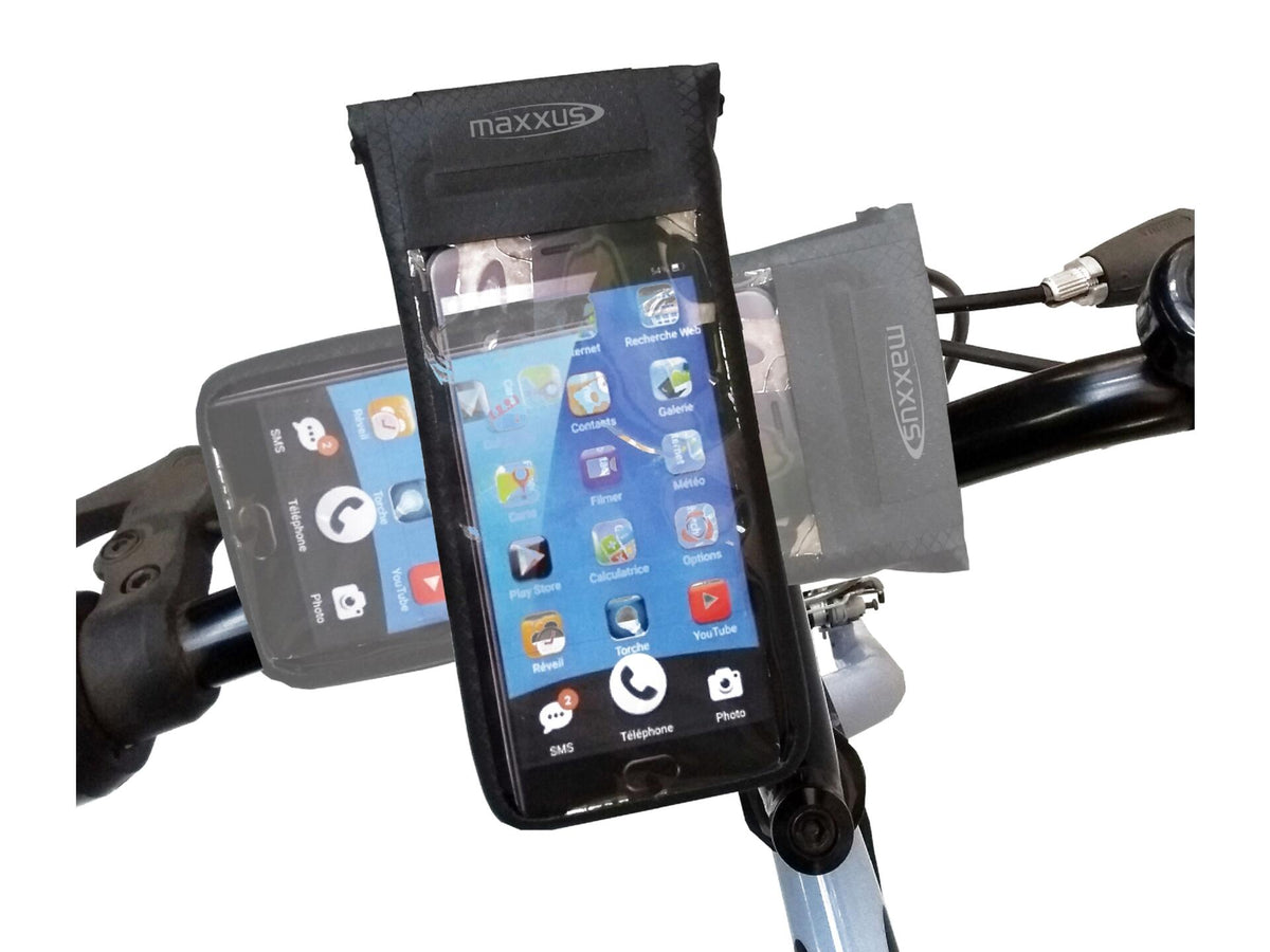 Maxxus smartphonehouder fiets waterdicht zwart/transparant