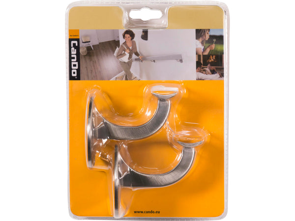 CanDo Support de rampe d’escalier Helsinki aspect inox 2 pièces